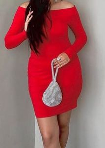 Chic Red Bodycon Mini Dress