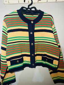 Striped Knit Cardigan