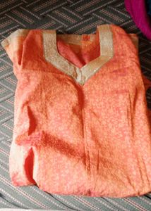 Pink Bandhani Kurta sats With Kurti