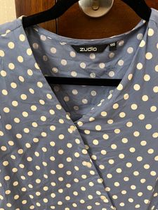 ZUDIO BLUE WITH WHITE POLKA DOT TOP