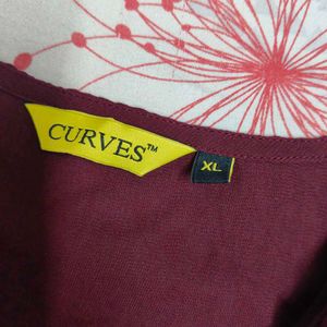 Burgundy Ruffled Top