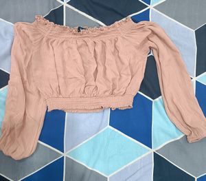 Women Off Shoulder Crop Top