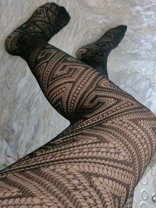Sheer Patterned Tights With Free Shipping