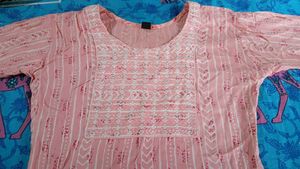 Pink Printed Kurti For Women 💖