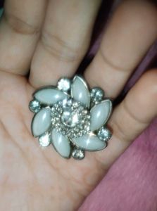 Vintage White Floral Earrings