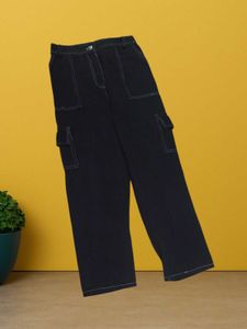 N@94 Size-28 Black Cargo Pants