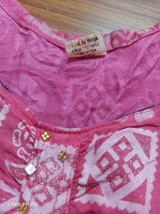 Pink Printed Kurta