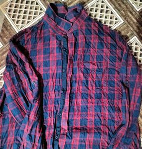 Red &amp; Blue Plaid Casual Shirt