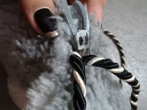 childrens teddy bear fur sling/side bag