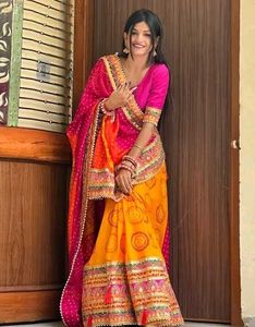Heavy Border Bandhani Saree♥️