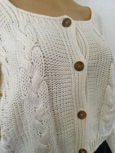 Knitted Square Neck Cardigan