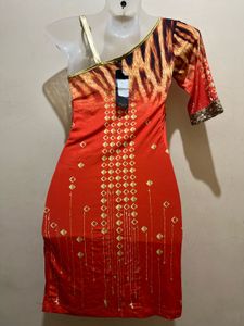 one-shoulder, bodycon mini dress