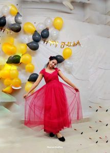 Stunning Red Tulle Gown