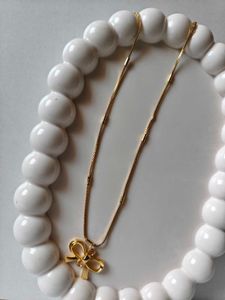 Bow Pendant Necklace For Women