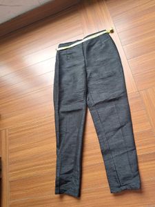 53) Black Silk Blend Pants