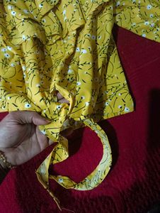 Puffed Sleeve Yellow Top