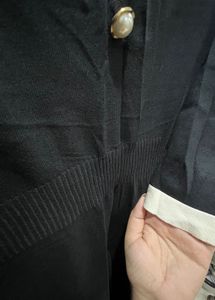 korean black collared dress