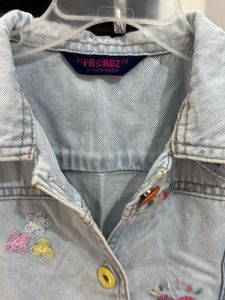 Denim Dress with Patches