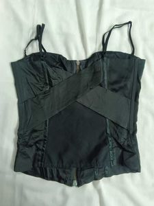 Black Sequin Corset Top