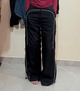 Black Track Pants w/ White Stripes