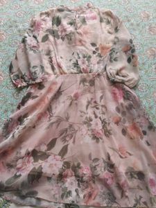Floral Print Chiffon Dress