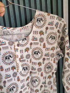 Elephant Print Kurti Top