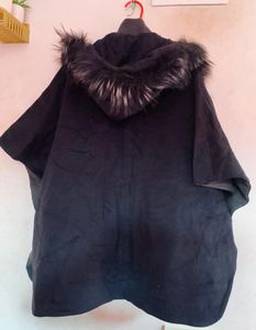 Fur Trim Cape Coat