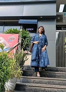 Women Printed Anarkali Kurta and Pant Dupatta Set