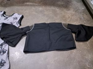 Shimmer Silver Gown And Black Zari Works