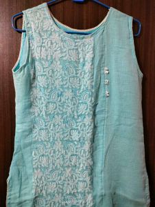 Light Blue Chikankari Kurti