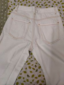 Off White Bootcut Jeans For Women