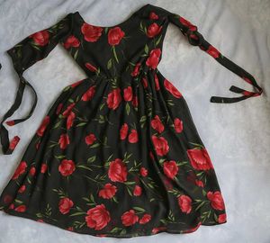 Floral Chiffon Midi Dress🌹🌺
