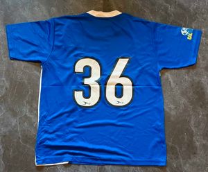 Blue and White Active T-Shirt