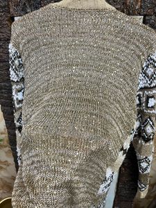Golden Sequinned Shrug Sweater