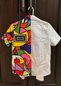 SHEIN Unique Half&amp;Half Shirt