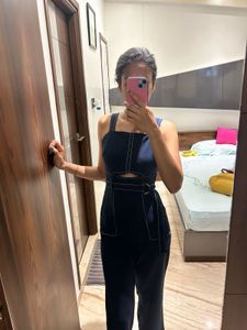 The Flirt Fit – Midnight Cut-Out Jumpsuit