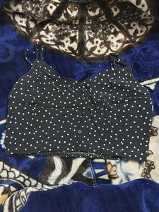 Polka dot crop top