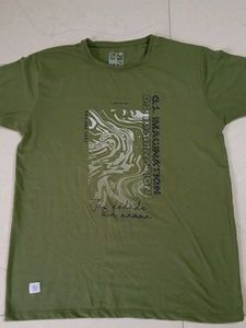 Olive Graphic Print Tee