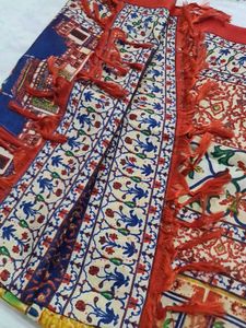 Floral Print Dupatta (Scarf) with Tassels