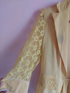 Lace Sleeve Blazer