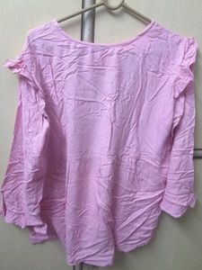 Pink Embroidered Floral Top