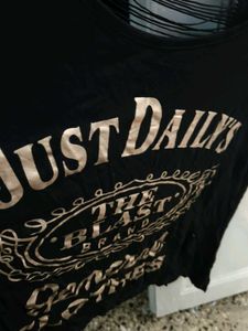 Imported Graphic Black T-Shirt long sides