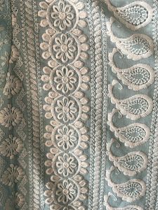 Blue Embroidered Kurti with Jeans