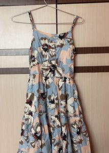 Fit And Flare Blue Dress