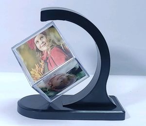 White  Rotating Photo Frame 360 Degree
