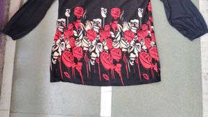 Floral Black Top For Women