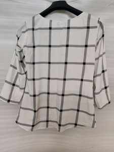 White Top With Black Checks