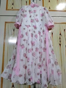 Floral Pink &amp; White Dress