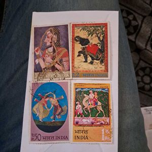 1973 vintage Indian stamps