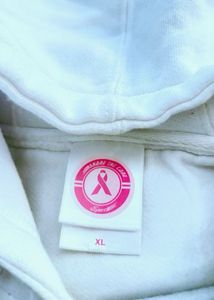 White Breast Cancer Awareness Hoodie